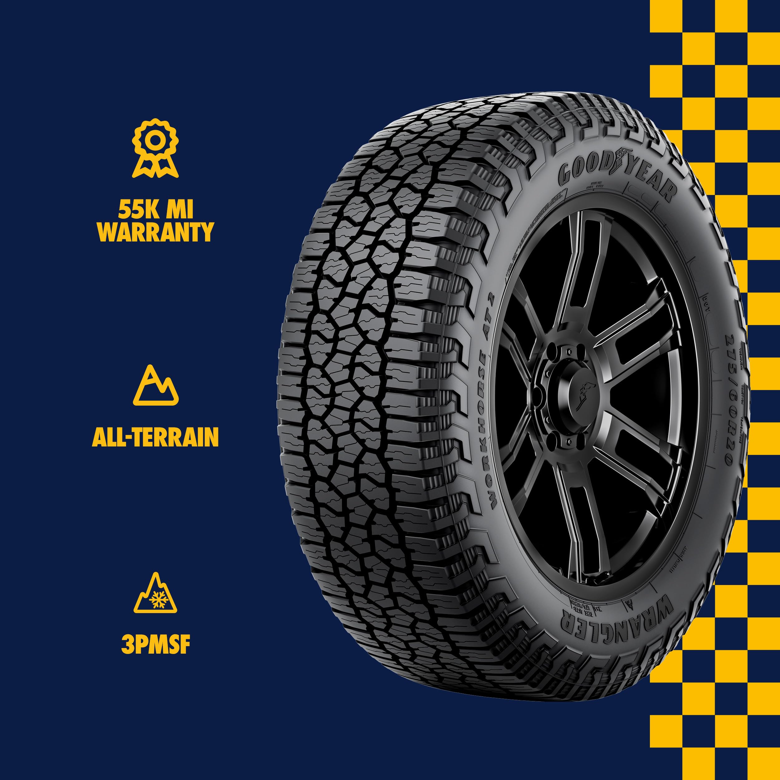 Amazon.com: Goodyear Wrangler Workhorse At 2 275/55R20 117H All