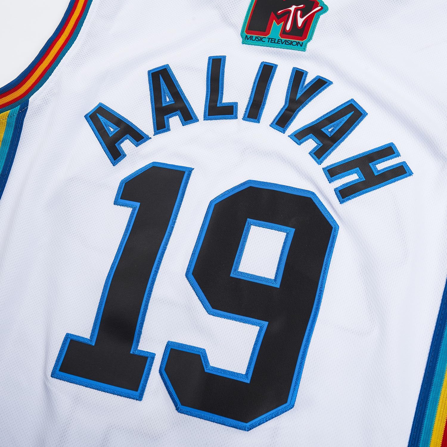 Aaliyah Jerseys 19 Bricklayers Rock N Jock 90s Hip Hop Basketball Jersey fro Men - Image 5