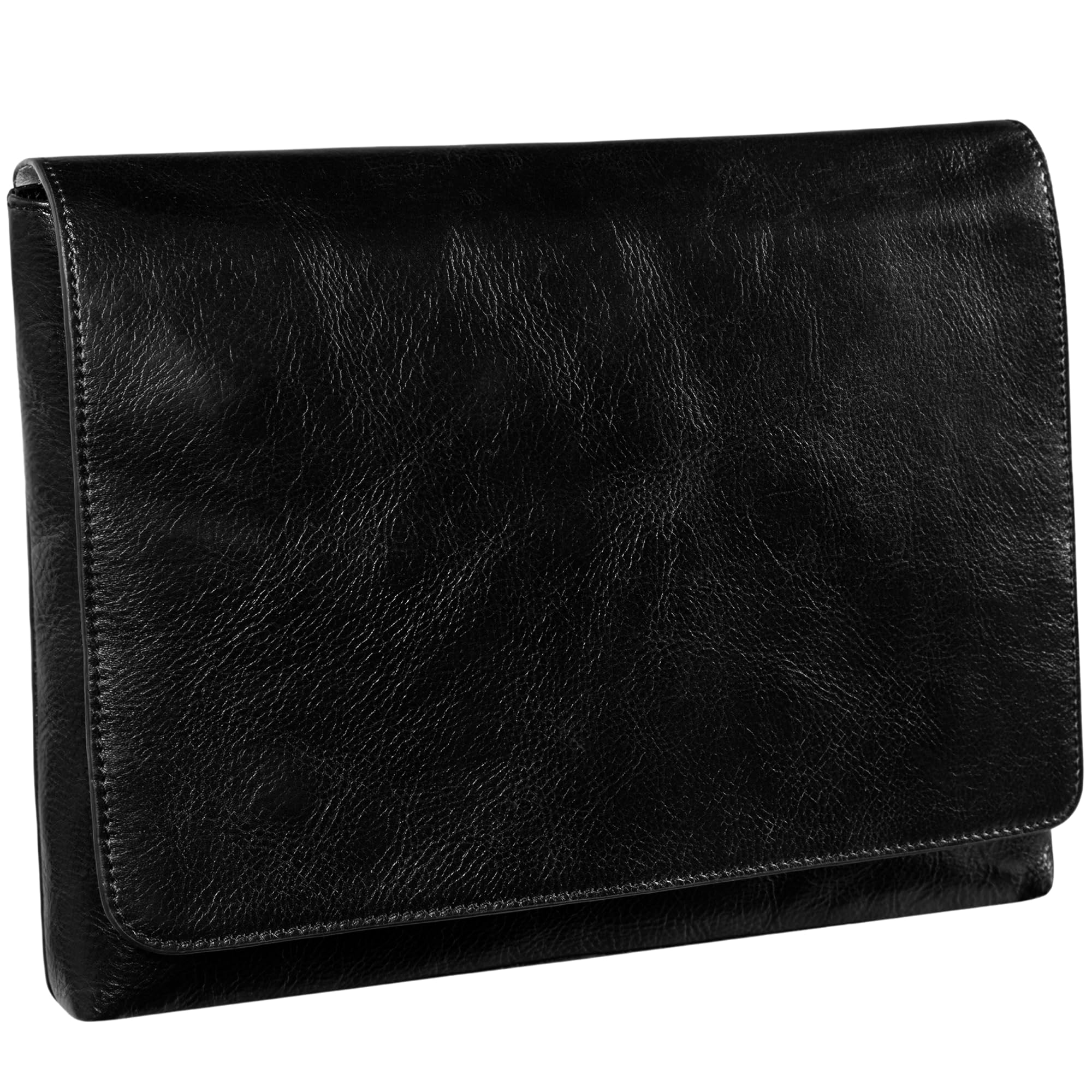 Time Resistance Leather Messenger Bag for Men - Crossbody Bag - Full Grain Leather - Tablet Sized Shoulder Bag