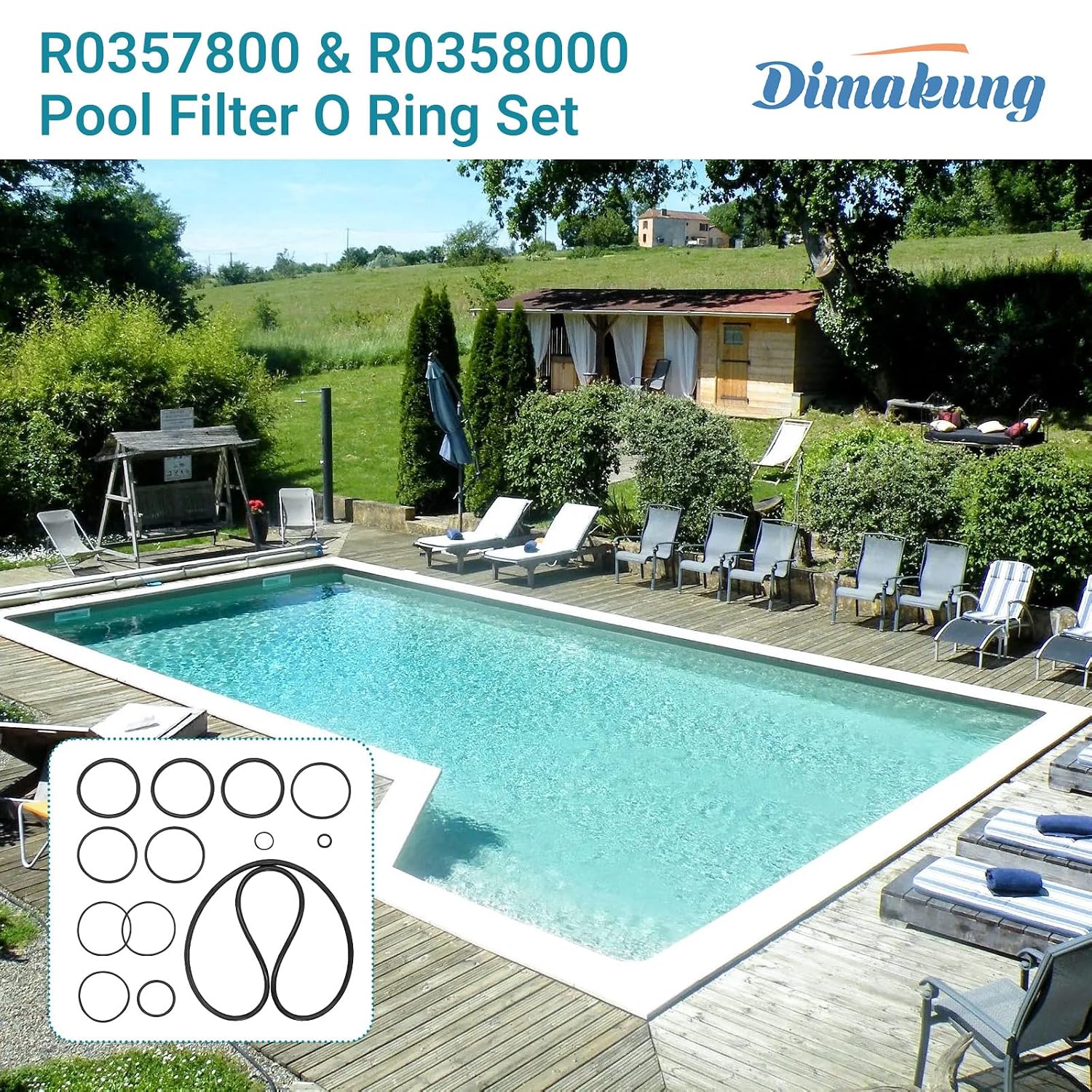 R0357800 & R0358000 Pool Filter & Spa O Ring for Jandy Zodiac CL460, CL580, DEV48, DEL48, DEV60, DEL60, CV340, CV460, CV580, CL340, Pool Pump O Ring for Jandy Zodiac DE DEL DEV CL CV Series