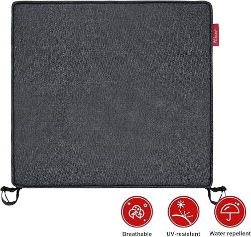 Miniatura 9 de Pcinfuns Juego de 2 cojines para silla de patio, 24 x 24 pulgadas, para muebles de patio, jardín, sofá, silla, con correas ajustables, color azul