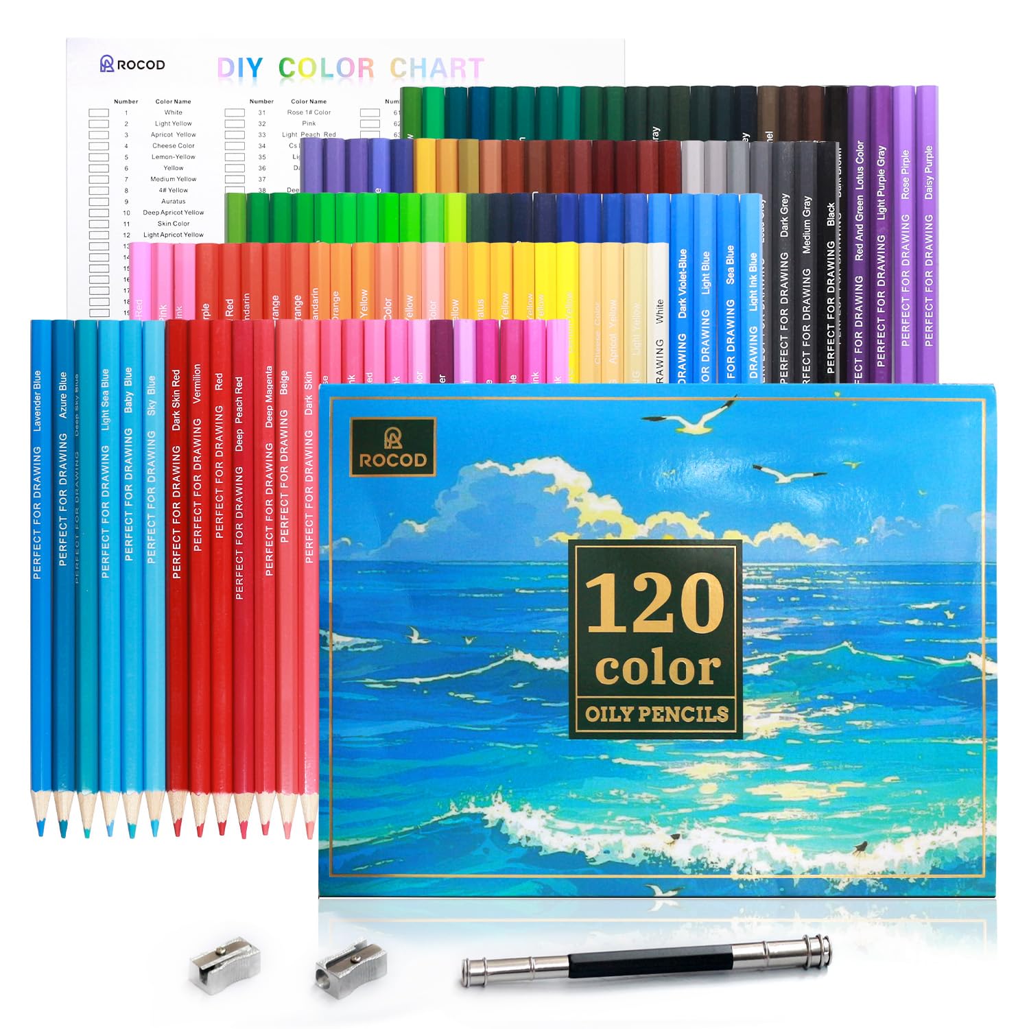 120-Color Colouring Pencils Professional Coloured Pencil Colored Drawing Pencils Colour Pencil for Adults and Artists Art Sketching Set