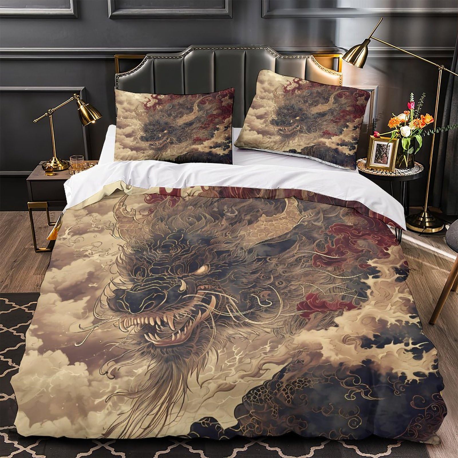 Housse de couette œil mystique imprimée 3D haute définition durable