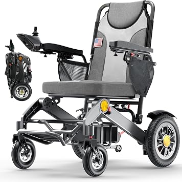 Goldseason 30 Miles Range Electric Wheelchairs for Adults - Support 400 lb & 500W Motor All Terrain Power Wheelchair, 20'' Wider Seat Foldable Mobility Motorized Wheelchair for Seniors, Grey