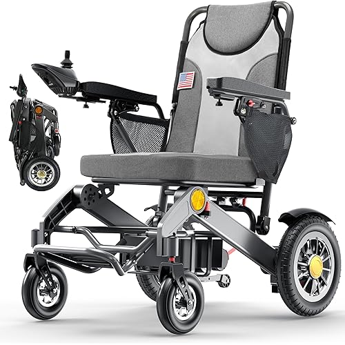 Heavy-Duty Aluminum Electric Wheelchairs for Adults - 20'' Wider Seat & 30 Miles Range, 500W All Terrain Power Wheelchair with 13'' Large Tires, 400 lb Capacity Foldable Mobility Motorized Wheelchair