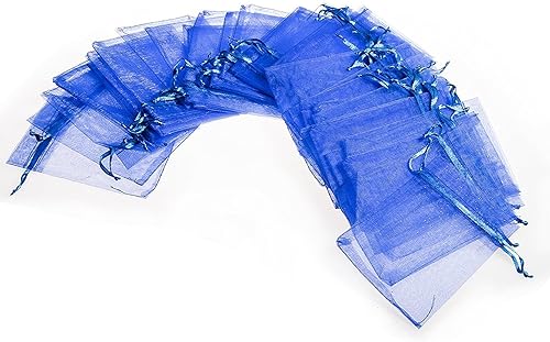 Miniatura 33 de Wudygirl 100 bolsas de organza gris transparente de 5 x 7 pulgadas con cordón transparente, bolsas de joyería para fiestas, bodas, vacaciones