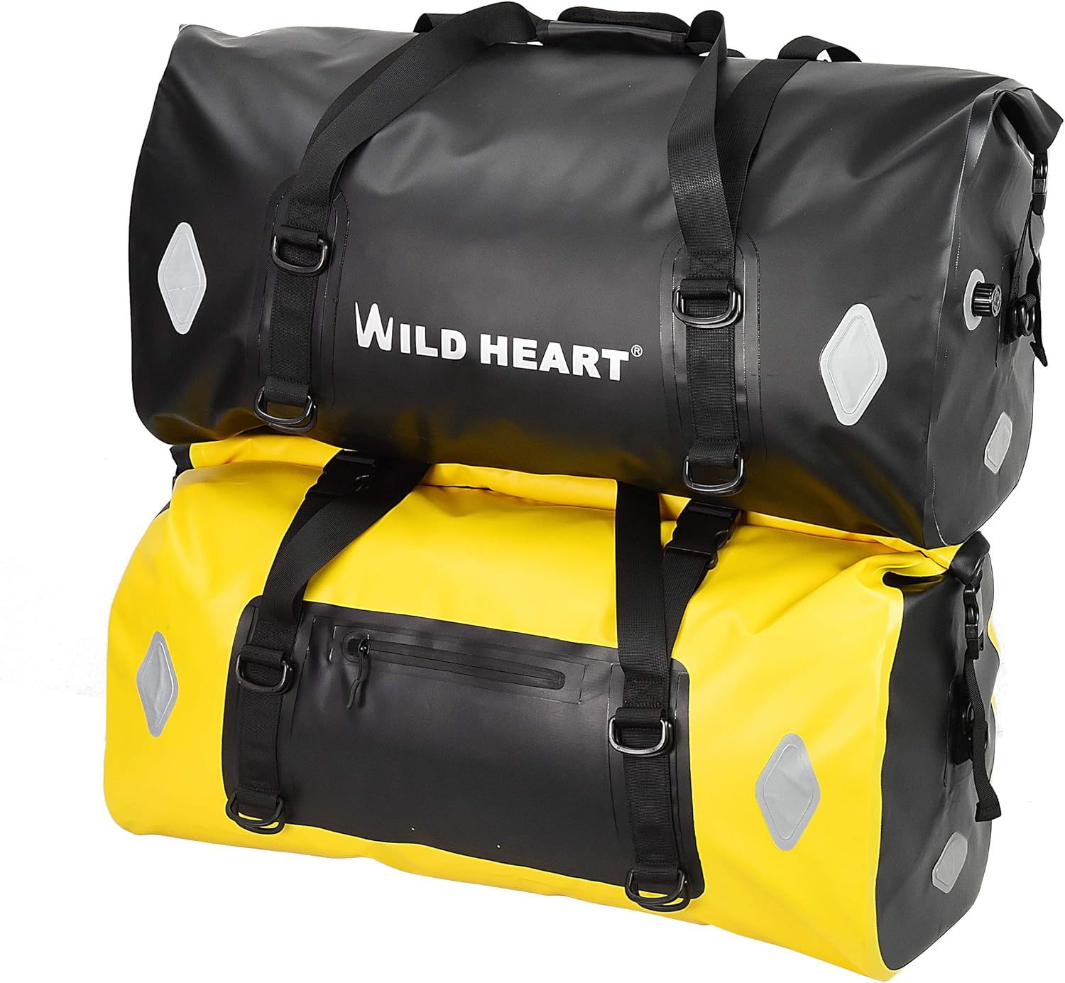 WILD HEART Waterproof Bag 55L 66L 77L Motorcycle Dry Duffel Bag for Travel,Motorcycling, Cycling,Hiking,Camping (77L, Yellow) - Image 7