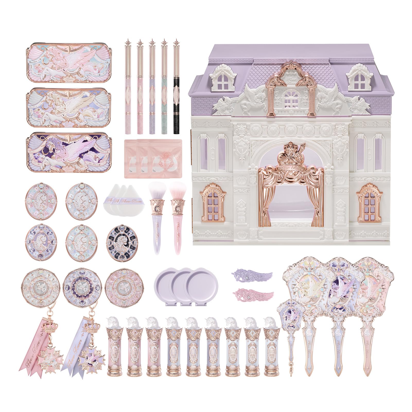 Flower Knows Knight Unicorn All-In Gift Set, Collectible 45-Piece
