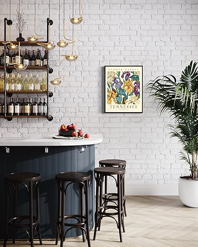 Miniatura 7 de Impresión artística de Tennessee, póster decorativo de pared, póster de viaje con mapa del estado de Tennessee, decoración de pared de oficina en