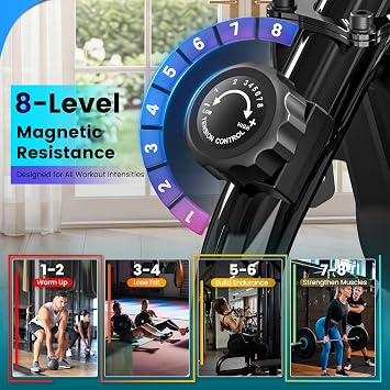 Recumbent Exercise Bike with Arm Exerciser, Soft Adjustable Seat for Home | Stationary Bike with 400LBS Capacity, Magnetic Resistance, LCD Monitor, Low-Impact Cardio, Home Rehab for Seniors & Adults