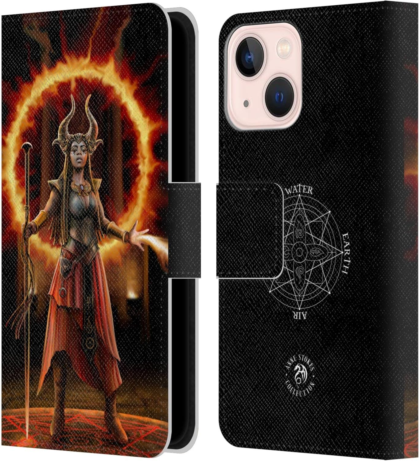 Head Case Designs Officially Licensed Anne Stokes Earth Centaur Female Elementals Leather Wallet Case Compatible with Apple iPhone 7/8 / SE 2020 & 2022