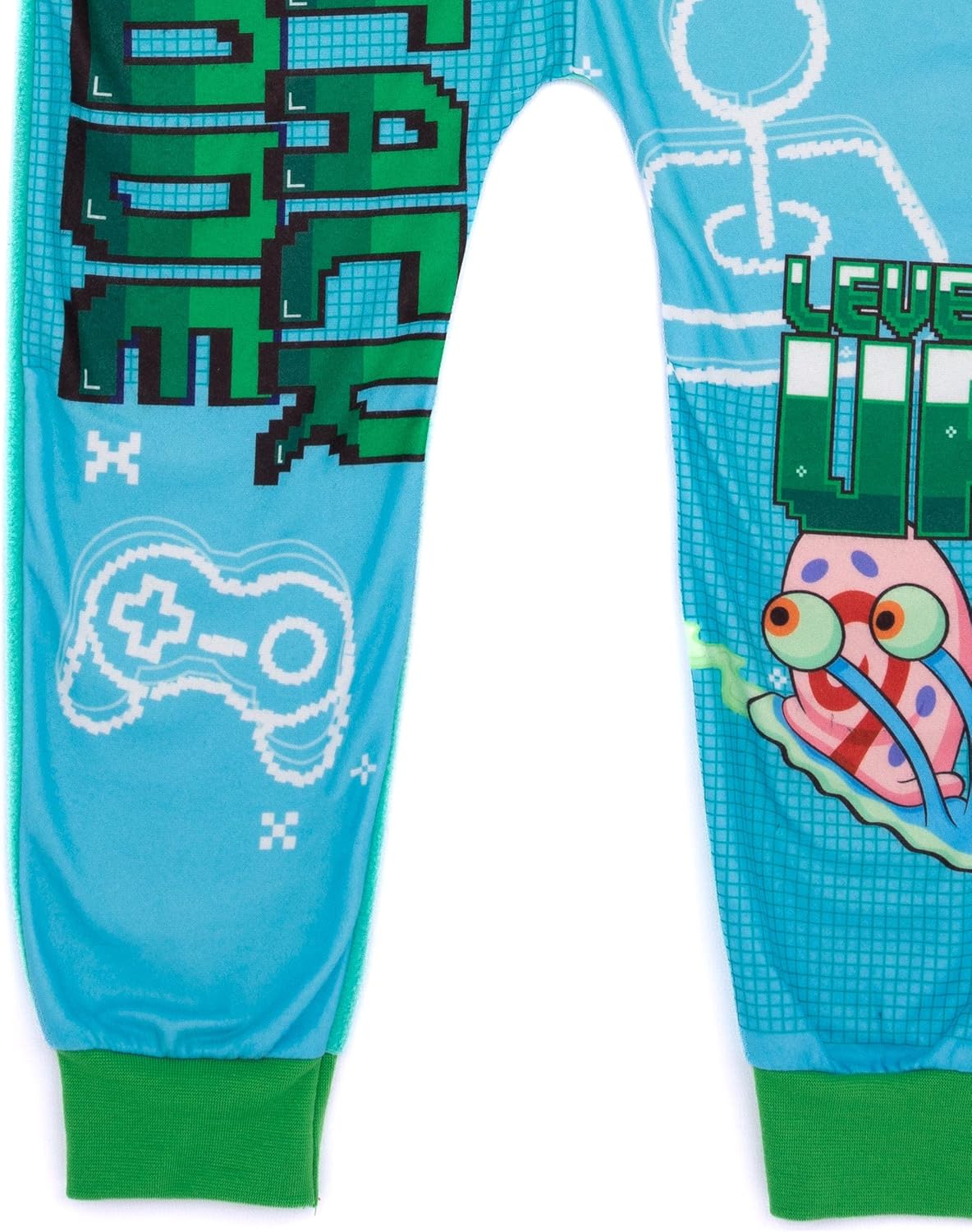 SPONGEBOB SQUAREPANTS Fleece pyjama jumpsuit met capuchon voor heren - gezellige loungewear voor slaap en ontspanning voor fans, Roze Patrick, M