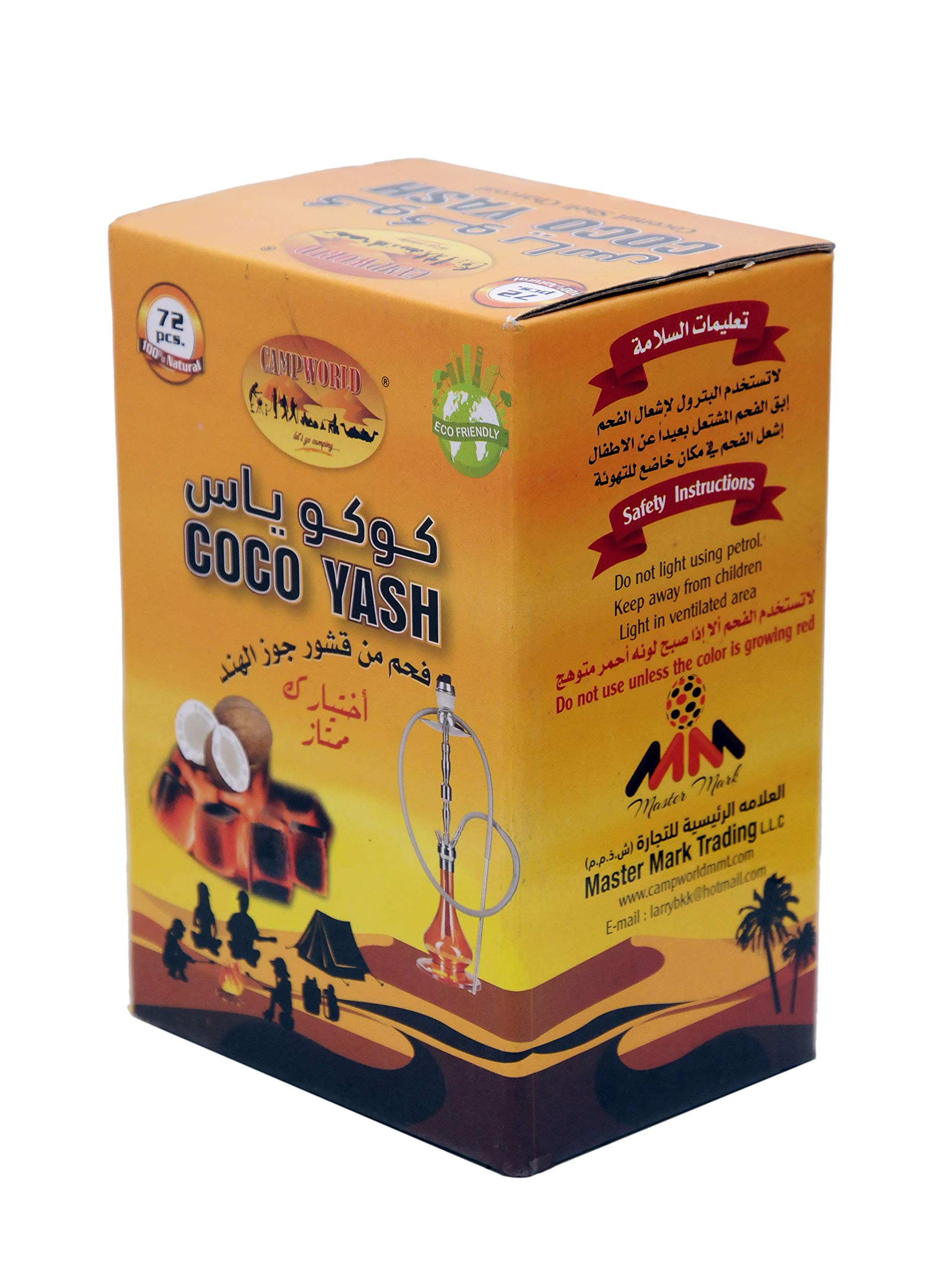 CAMPWORLD Coco Yash Coconut Charcoal, 72pc