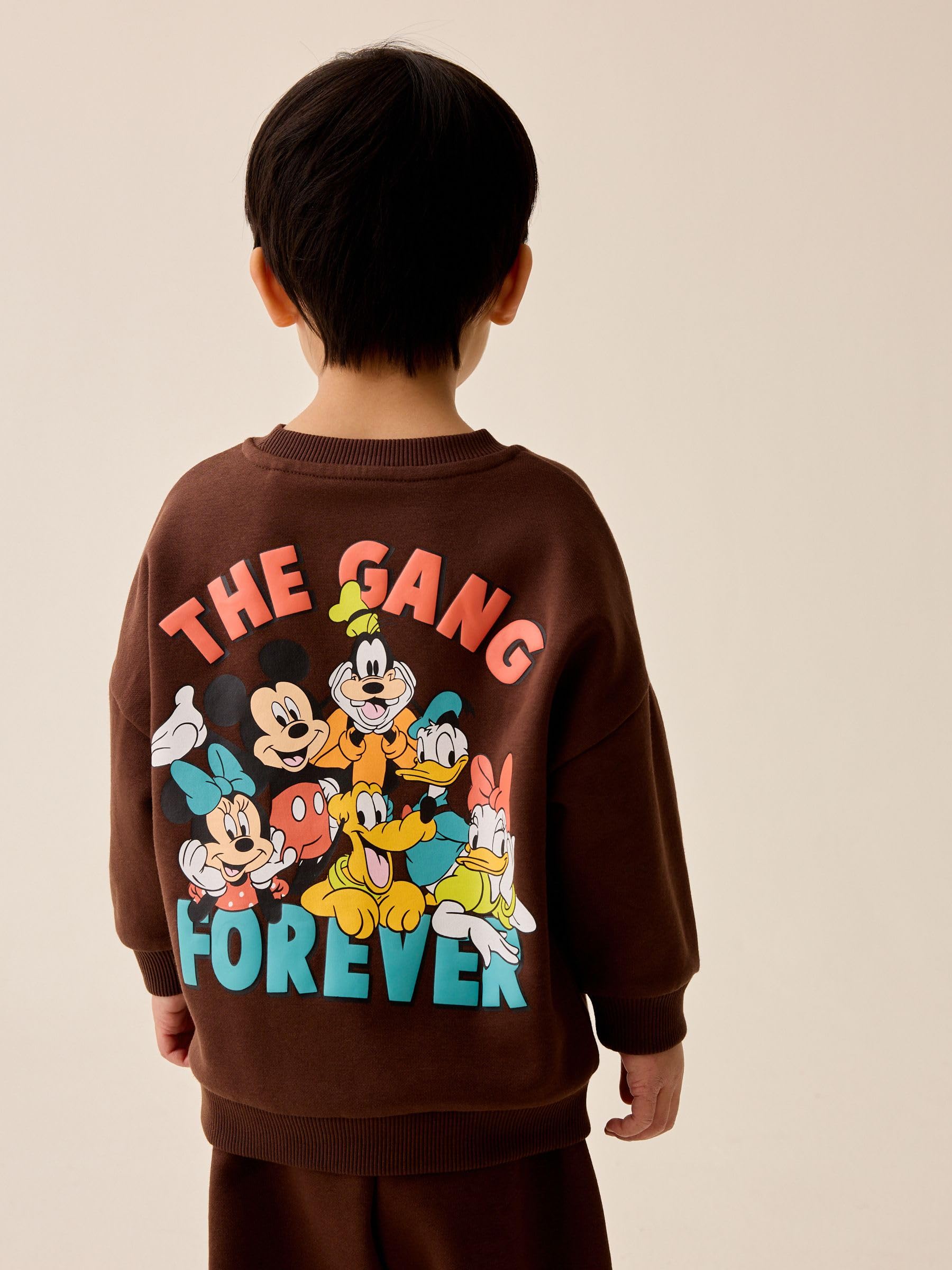 NEXT Młodsze chłopcy Bluza z okrągłym dekoltem i spodnie dresowe w komplecie Mickey Mouse