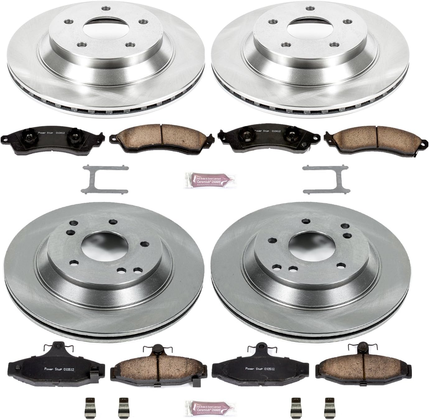 Up To 60% OFF Power Stop KOE1518 Autospecialty Front and Rear Replacement Brake Kit-OE Brake Rotors & Ceramic Brake Pads