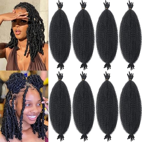 8 paquetes de cabello trenzado Marley Twist 1B 30 27#, 12 pulgadas, cabello sintético afro Twist preseparado para rastas suaves, cabello de