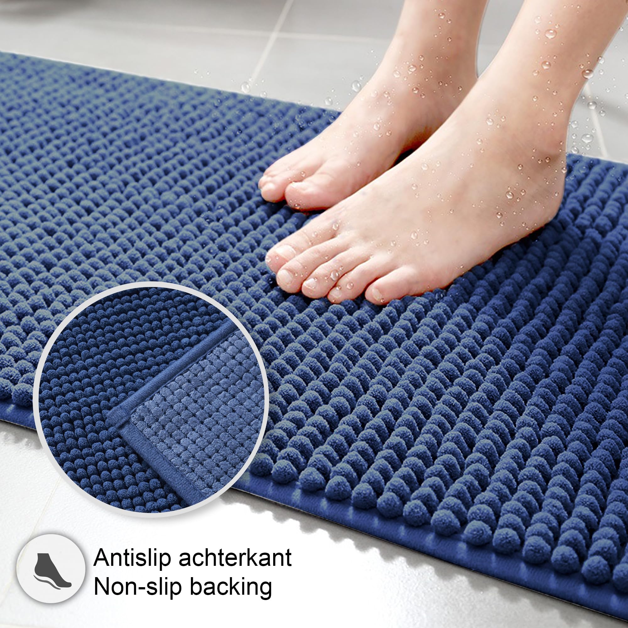 DEXI Badmat 50 x 80 cm, Antislip Badmatten Extra Zachte en Absorberende