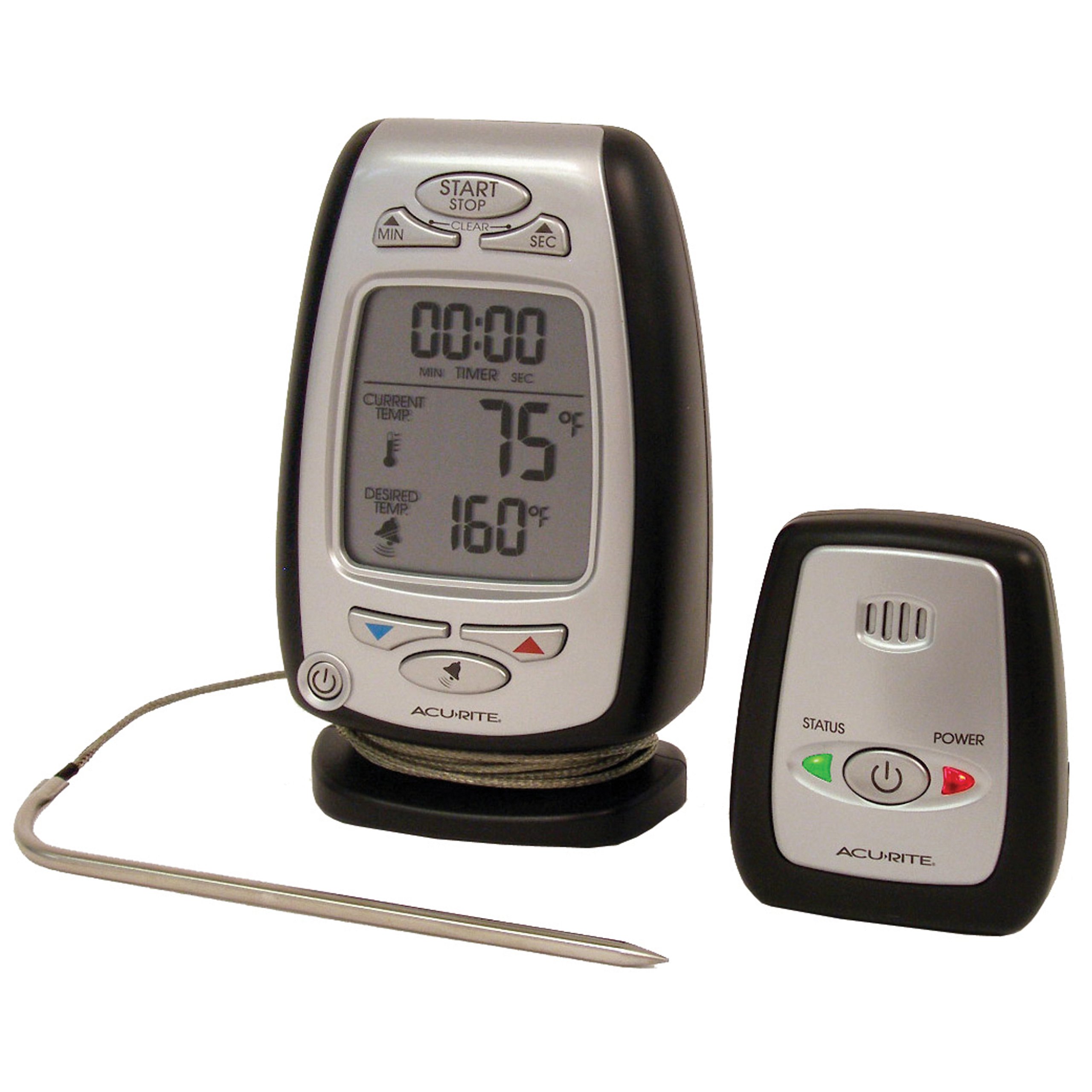 AcuRite 03168 Wireless Cooking and Barbeque Thermometer with Pager, 0.3