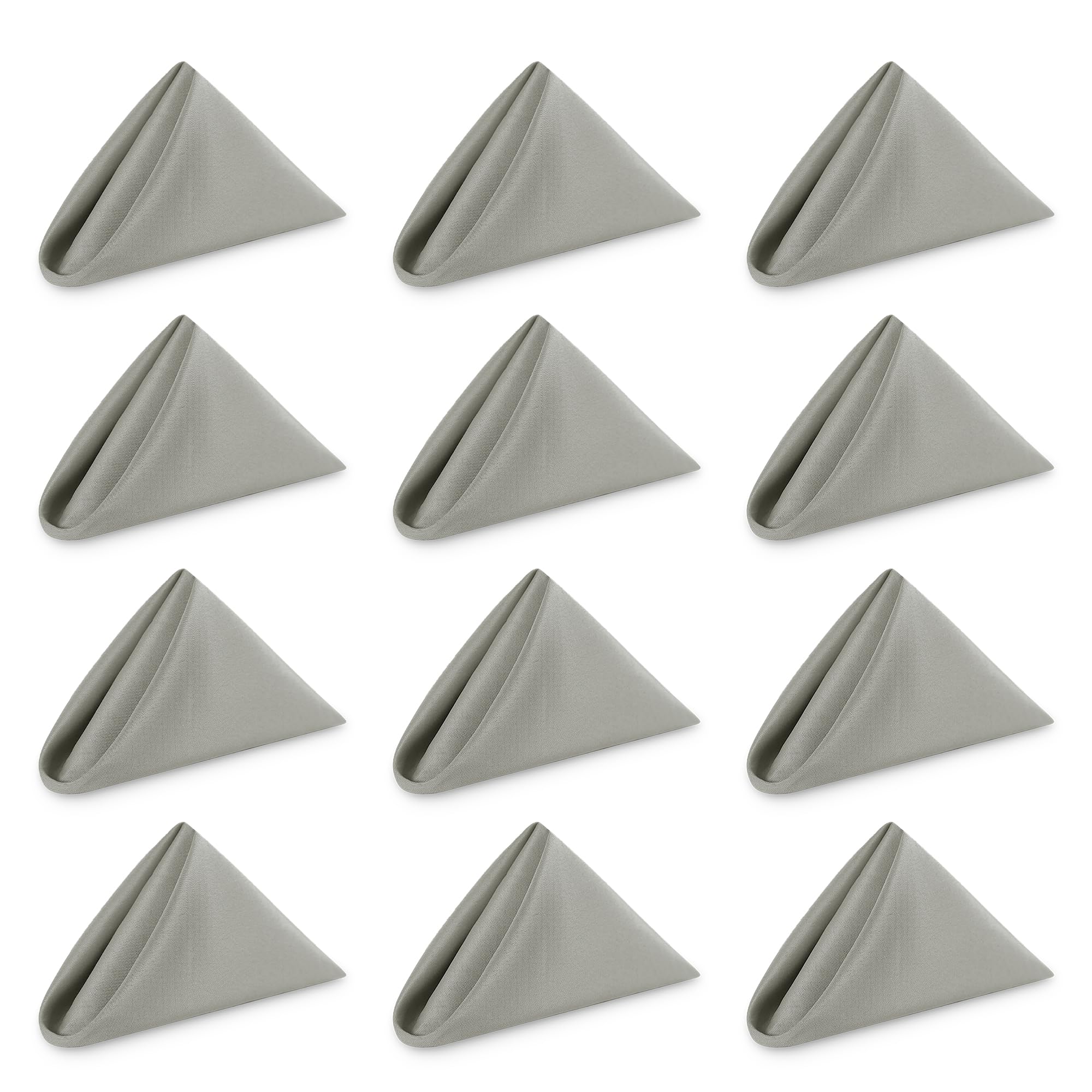 WedDecor Reusable 50cm x 50cm Fabric Grey Dinner Napkins – Polyester Table Napkins with Hemmed Edges, Easy-Care, Washable for Weddings, Banquets, Parties & Home Use, 100pcs — image 1