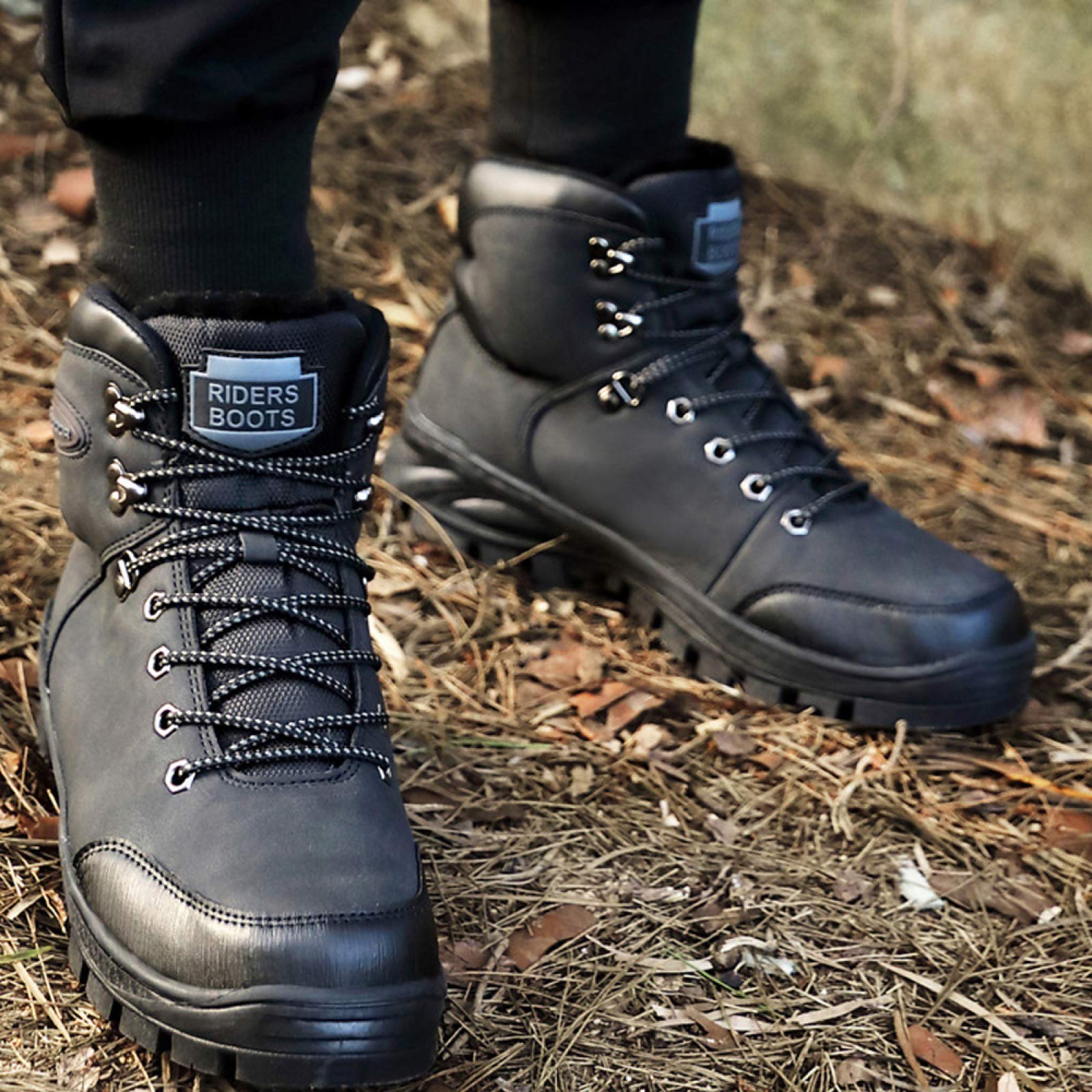Winter warme bontgevoerde schoenen voor heren Outdoor waterdichte antislip hoge sneakers Dikke fleece gevoerde lichtgewicht wandelsportschoenen voor heren kopen vanaf een prijs van 31