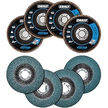 CRALY 4-1/2 Inch Flap Disc, 7/8 in Arbor, 40/60/80/120 Grit, T27 Premium Zirconia Sanding Disc for Angle Grinder, Quality Abrasive Grinding Wheel for Stainless Steel, Metal Sanding & Finishing, 20PC