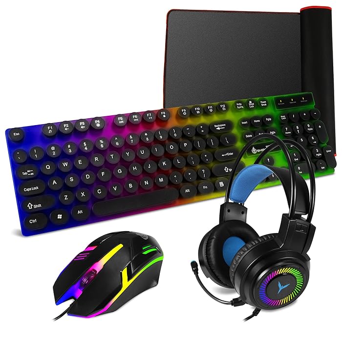 Buy ASOOLL [4in1] LED Backlit Wired Mechanical Keyboard Mouse Headset
