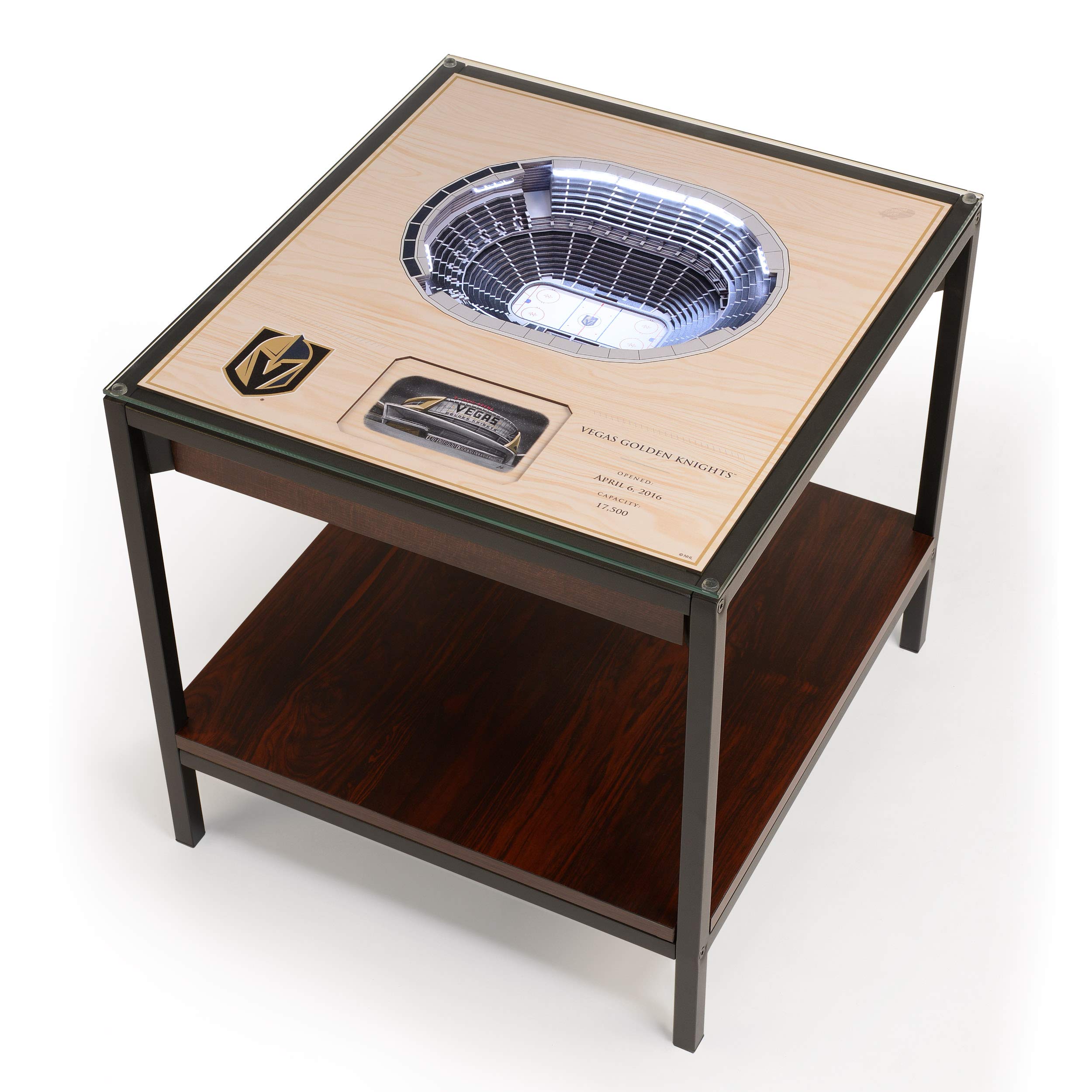 YouTheFan NHL Vegas Golden Knights 25-Layer StadiumViews Lighted End Table - T-Mobile Arena