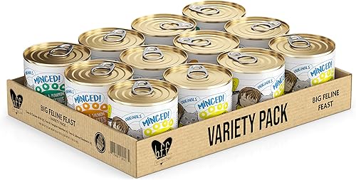 Weruva Best Feline Friend (B.F.F.), Big Feline Feast Paquete variado, comida húmeda para gatos, latas de 10 onzas (paquete de 12)
