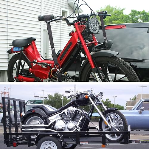 Miniatura 30 de Ayaport Correas de amarre con hebilla de leva de 6 pies y 2200 libras de resistencia a la rotura con ganchos en S para motocicleta, kayak