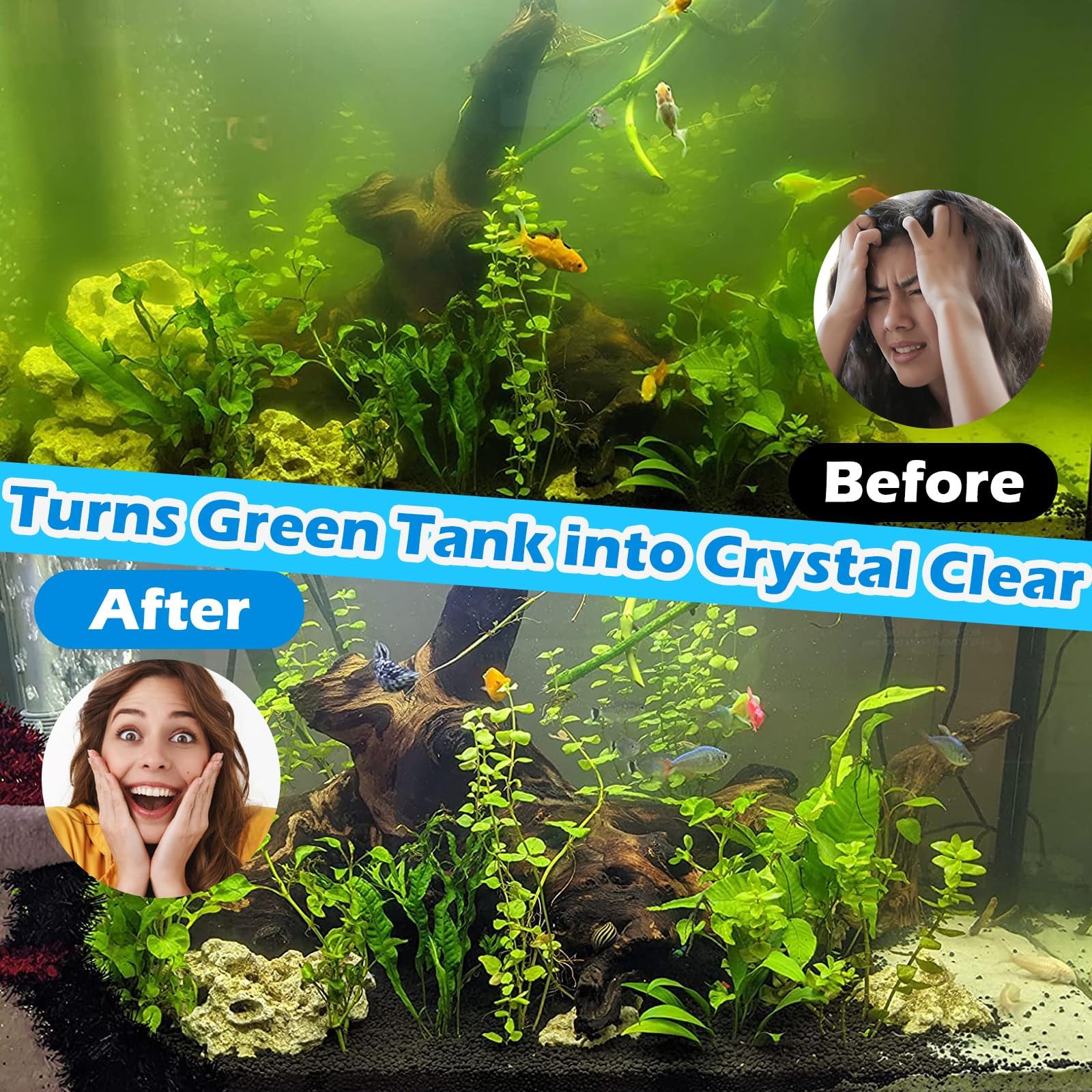 Tararium Aquarium Innenfilter mit U-V-Funktion – Leistungsstarke Tauchpumpe für klares Wasser – Ideal für 300-1200 Liter (80-300 Gallon) – 2300 L/h (600 GPH) – Süßwasser & Meerwasser