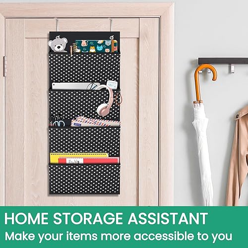 Miniatura 2 de Godery Organizador de pared colgante, montaje en paredsobre la puerta, carpetas de archivos de suministros de oficina, organizador de archivos en