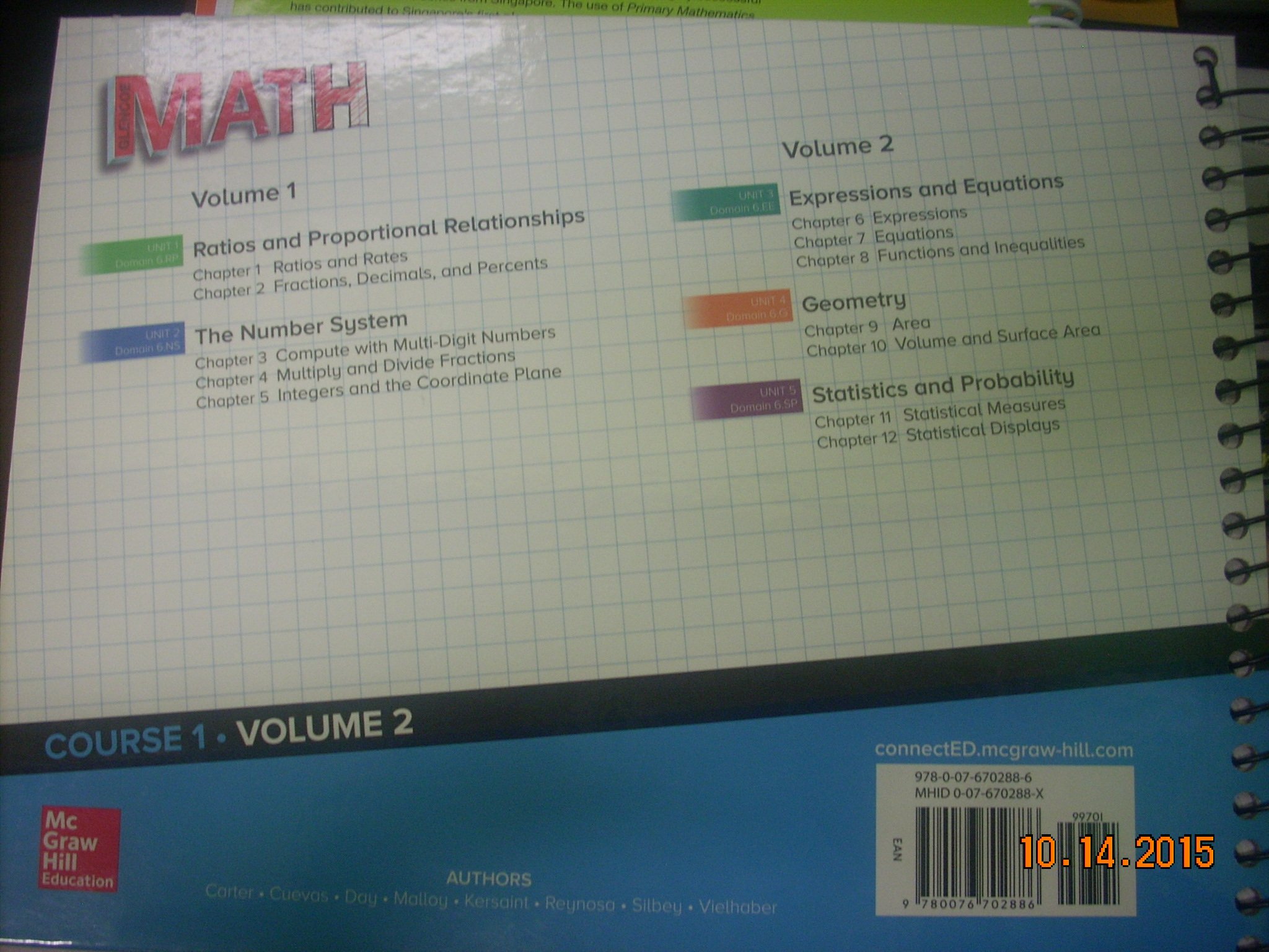 Glencoe Math: Course 1, Vol. 2, Teacher Walkaround Edition - Image 2