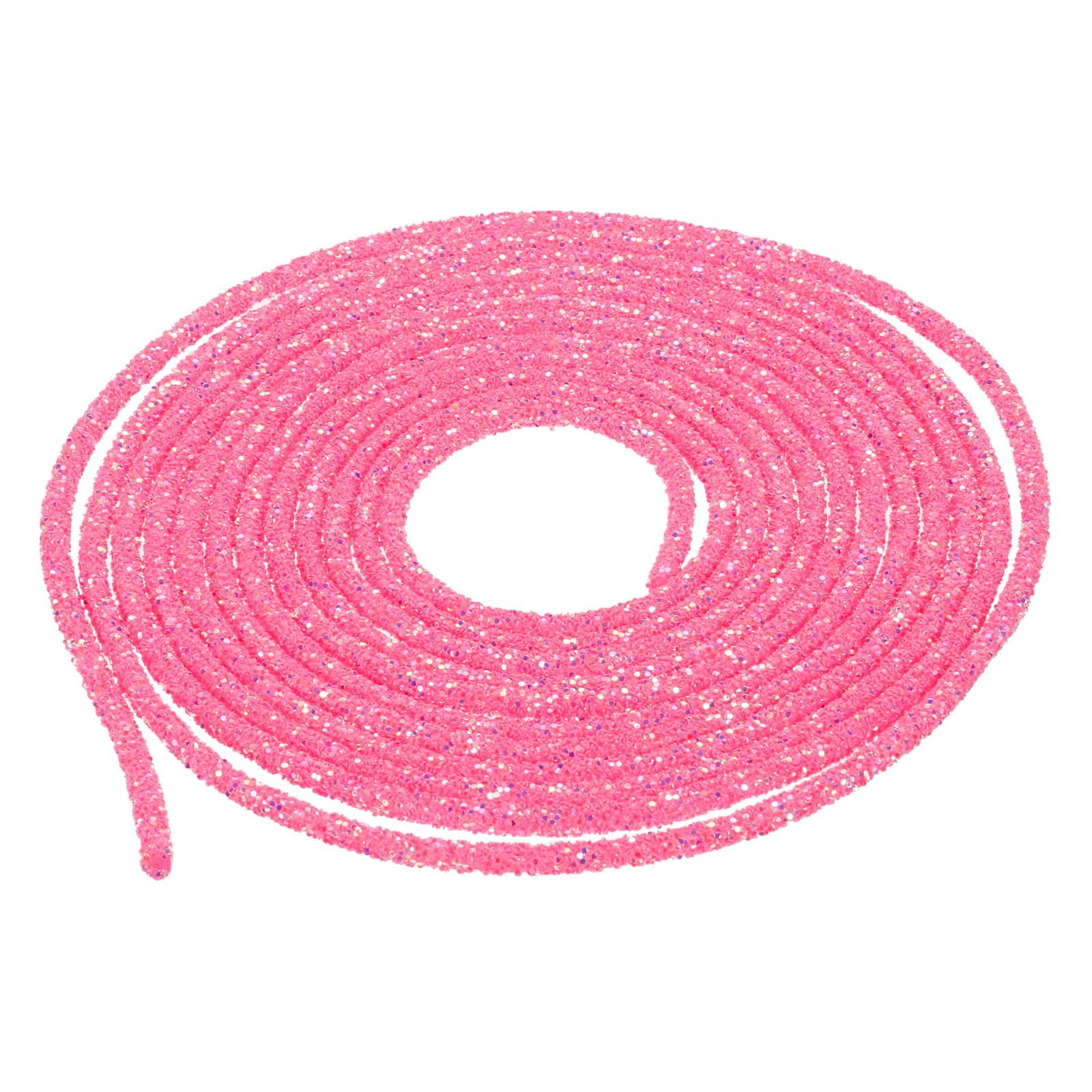 sourcing map 5 Yard 6mm 0.24 inch Glitter Sequins Rope Sequins Rhinestone Tube Cord for DIY Wedding Dresses Costume Clothing Shoes Jewelry Accessory Clear White — view 50