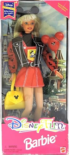 Disney Fun Barbie Quinta Edición 1997 con globo y orejas de Mickey 18970