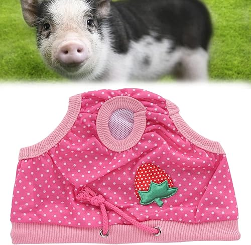 Miniatura 6 de GLOGLOW Pañales lavables de cerdo, pañales para cerdos hembras con correa ajustable de apriete para mascotas, pantalones fisiológicos con patrón de