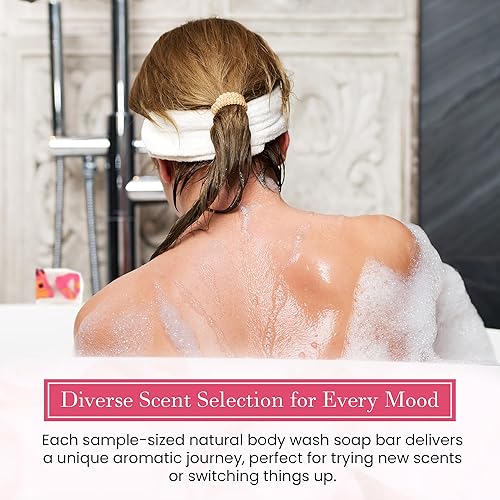 Miniatura 6 de FinchBerry Juego de jabón de 8 barras karité natural y aceite de coco, aromas ricos y espuma exuberante, caja de regalo ideal para comodidad diaria