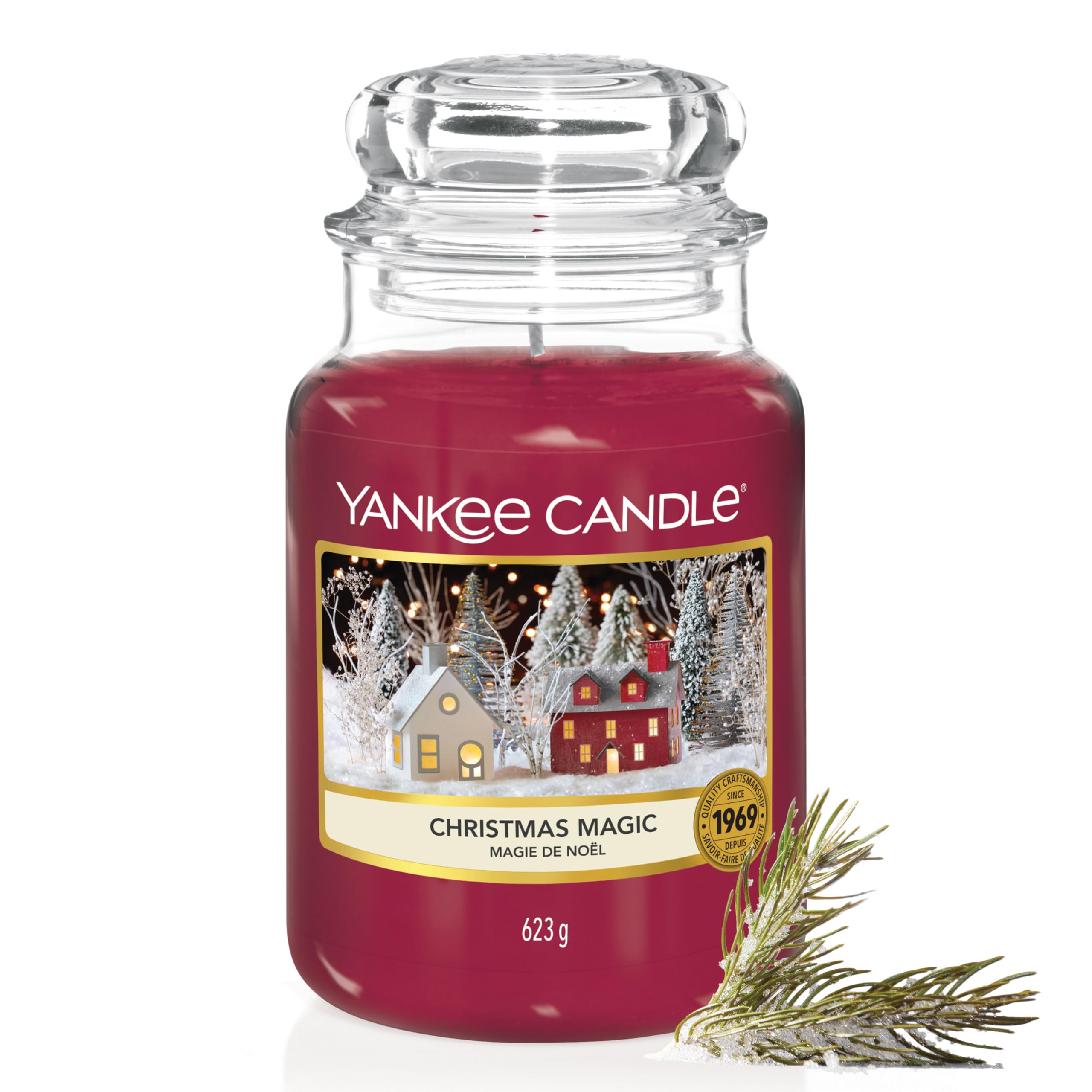 Yankee Candle Candela profumata in giara grande | Magia natalizia | Durata Fino a 150 Ore | Regali perfetti per le donne