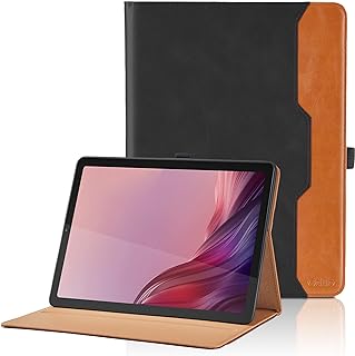 Case for Lenovo Tab M9 9.0 inch (TB-310FU, 2023 Released) - [Hand Strap] Multi-Angle Viewing Stand PU Leather Tablet Case with Auto Wake/Sleep Smart Cover - Black