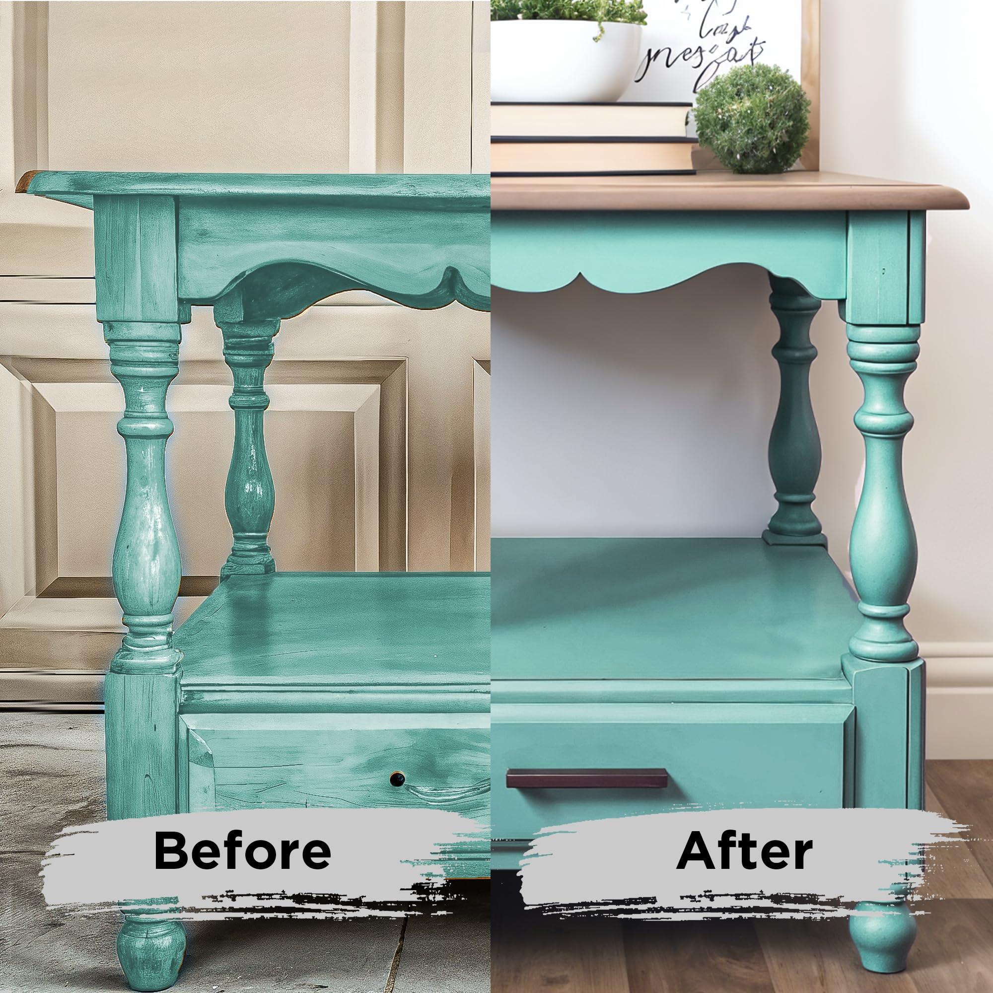 Furniture Paint Wax - 3.38 Fl Oz (100 ML) - Lasting Protective Finish, Fast Drying, Odor-Free, Non-Hazardous (Brown)