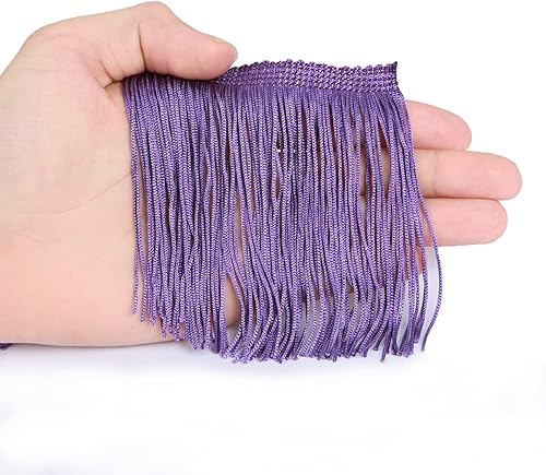 Miniatura 8 de Chainette Fringe Trim 10Yard x 4 Inches Fabric Trims Tassel Sewing for DIY Decoration Clothes Accessories Latin Wedding Dress