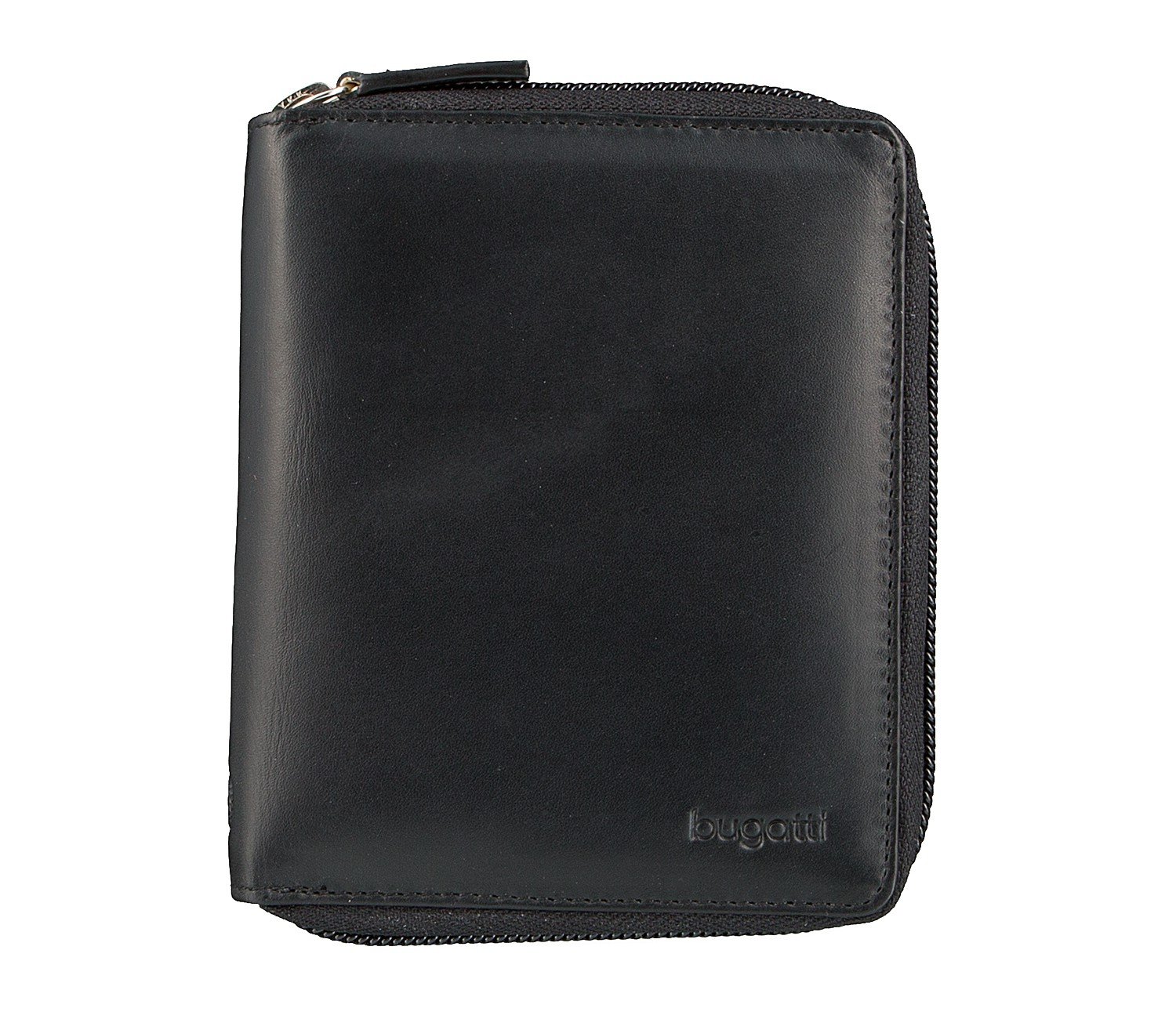 BugattiPurse Primo with Zipper Coin Pouch, Black, 12 cm