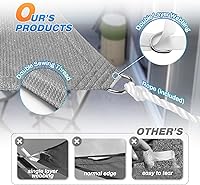 Vista 3 de TANG - Toldo para sol rectangular de 14' x 14', de tela, con bloqueo UV, para exteriores, toldo para patio, tela para sombra cuadrada para porche