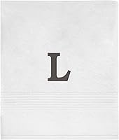 Vista 13 de Avanti Linens - Toalla de baño, algodón suave y absorbente, decoración de baño bordada (colección monograma, inicial T)