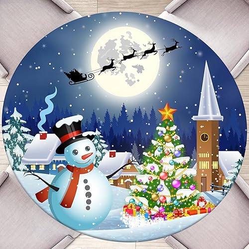 Mantel redondo ajustable con manteles elásticos redondos para exteriores, mantel ajustable para mesas redondas, mantel de vinilo impermeable y