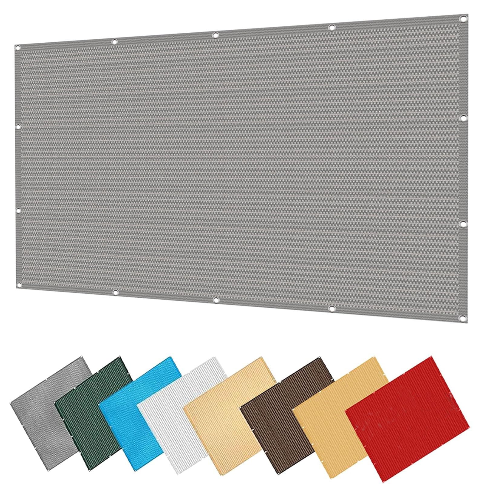 Pantalla de Privacidad para Balcón 90 x 175 cm Hdpe, Protección UV, Protección Solar y Transpirabilidada Biombo de Balcón Malla Ocultacion para Balcon Jardín Exterior, Gris