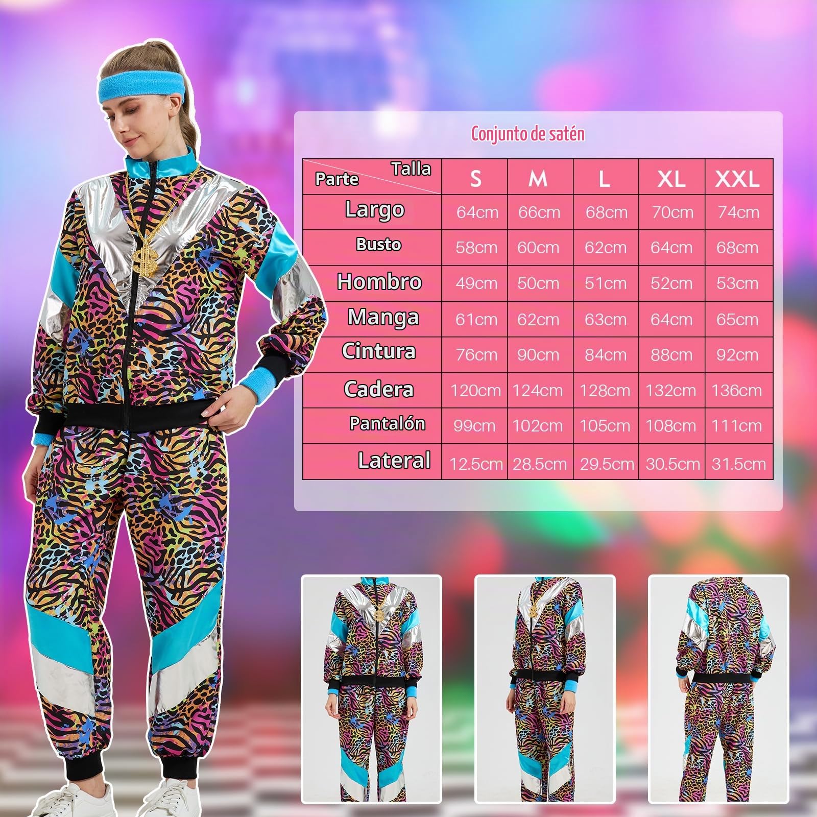 Ropa de los años 80 y 90 para hombres y mujeres, ropa deportiva de los años 80, ropa deportiva retro para hombres y mujeres, Carnaval de ropa discoteca retro