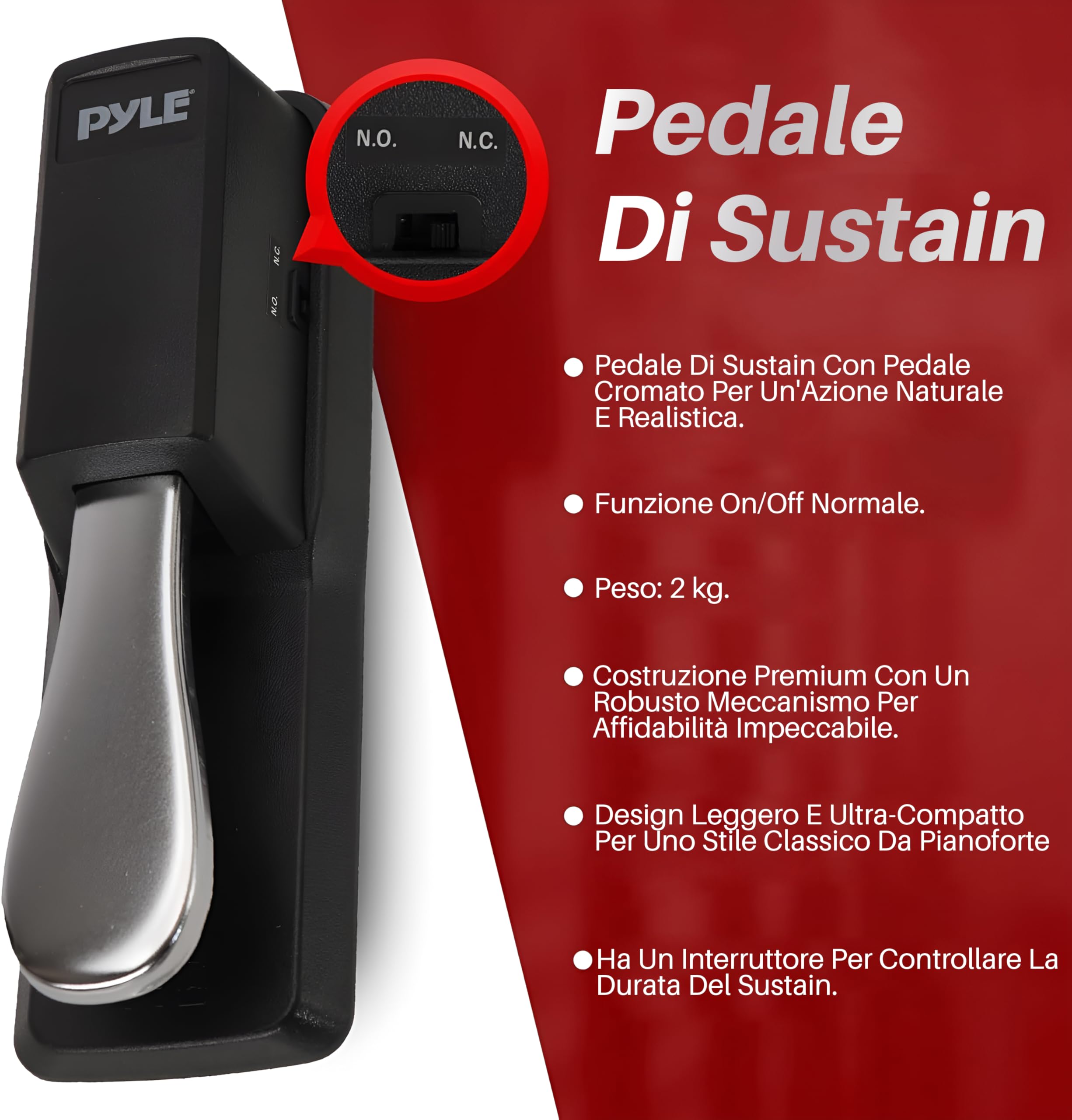 Pyle Pianoforte Digitale Portatile 2 in 1 a 61 Tasti, Tastiera Musicale e Pianola per Bambini e Adulti, con Pedale di Sostenuto, Cuffie, Borsa Impermeabile e Supporto