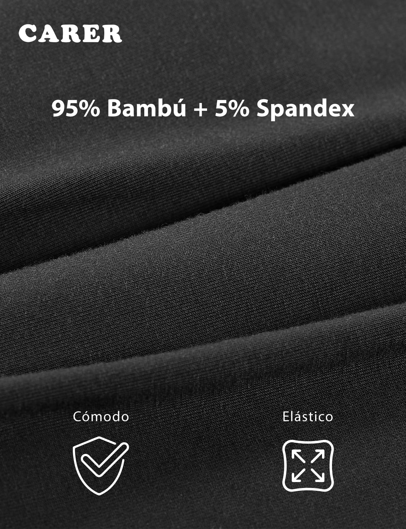 Carer Pack de 4 Boxers de Incontinencia Hombre de Bambú, Absorción 100ml Ropa Interior Incontinencia Lavable Reutilizable Ligera Transpirable a Prueba de Fugas, Negro Azul Talla L