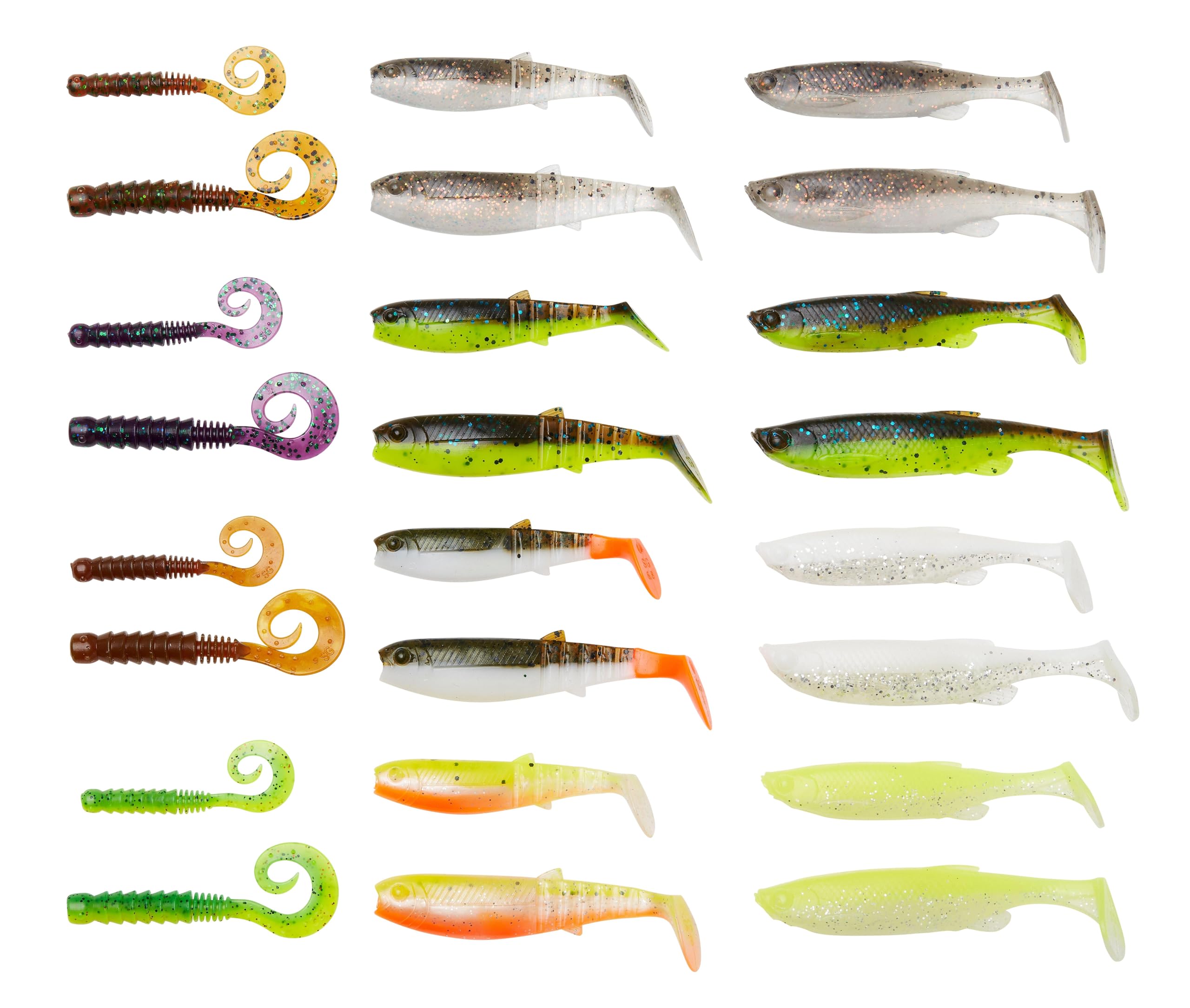 Savage Gear Perch Academy Kit - najlepszy zestaw przynęt okoniowych dla wędkarzy słodkowodnych - miękkie przynęty i główki jigowe - wszechstronne kolory i rozmiary na każde warunki - różnorodne