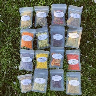 OKDOKEY Witchcraft Beginner's Herb Kit | 15 Herbs for Witchcraft | Wiccan Herbs | Magic Spells | Dried Herbs and Flowers f...